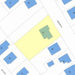 62 Harding St, Newton MA 02465-1320 plot plan