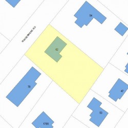 62 Windermere Rd, Newton MA 02466-2520 plot plan