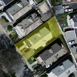 66 Eddy St, Newton MA 02465-2134 aerial view