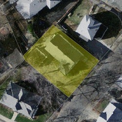 55 Washburn St, Newton MA  02458-1334 aerial view