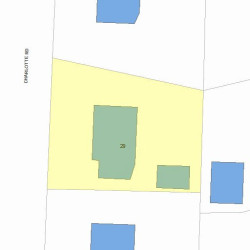 29 Charlotte Rd, Newton MA  02459-1707 plot plan