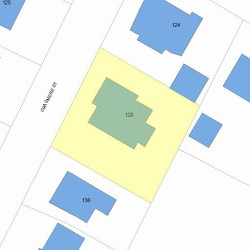 128 Grasmere St, Newton MA  02458-2235 plot plan