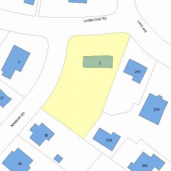 8 Lakewood Rd, Newton MA 02461-1214 plot plan