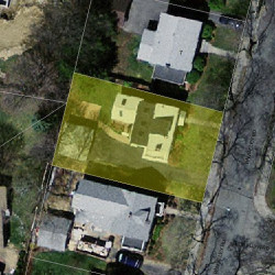 15 Rangeley Rd, Newton MA  02465-1218 aerial view