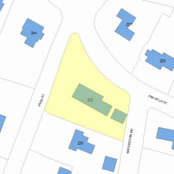 232 Franklin St, Newton MA 02458-2331 plot plan