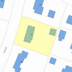 20 Locke Rd, Newton MA  02468-1416 plot plan