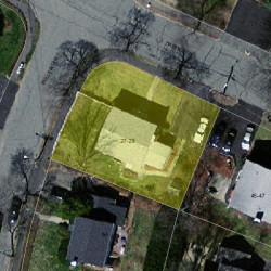 27 Hatfield Rd, Newton MA  02465-1228 aerial view