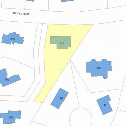 327 Brookline St, Newton MA 02459-3151 plot plan