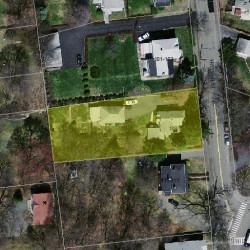 109 Freeman St, Newton MA  02466-1212 aerial view