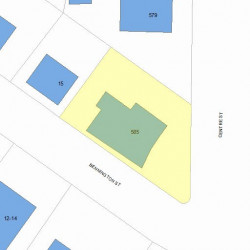 585 Centre St, Newton MA 02458-2300 plot plan