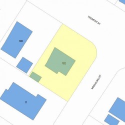 182 Tremont St, Newton MA  02458-2109 plot plan