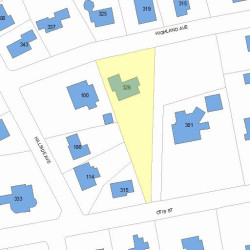 326 Highland Ave, Newton MA 02465-2514 plot plan