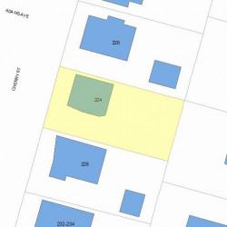 224 Cherry St, Newton MA 02465-1246 plot plan