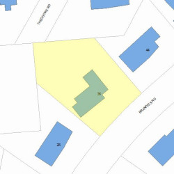 36 Brandeis Rd, Newton MA  02459-2709 plot plan