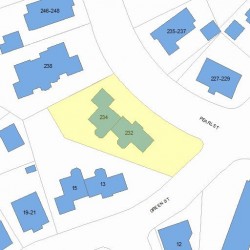 232 Pearl St, Newton MA 02458-1345 plot plan