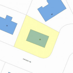 65 Anthony Rd, Newton MA 02460-1144 plot plan