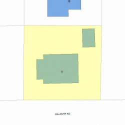 51 Waldorf Rd, Newton MA  02464-1012 plot plan