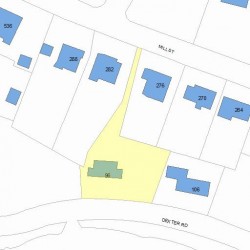96 Dexter Rd, Newton MA 02460-2409 plot plan