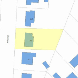 218 Parker St, Newton MA 02459-2551 plot plan