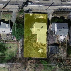 742 Boylston St, Newton MA  02461-1804 aerial view
