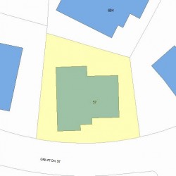 57 Grafton St, Newton MA  02459-1546 plot plan