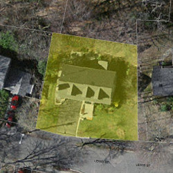 76 Lewis St, Newton MA 02458-1840 aerial view