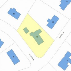 75 Rachel Rd, Newton MA  02459-2923 plot plan