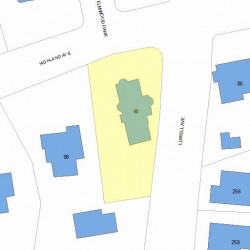 90 Highland Ave, Newton MA 02460-1836 plot plan