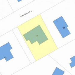 126 Auburndale Ave, Newton MA 02465-1420 plot plan
