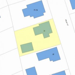 81 Dalby St, Newton MA  02458-1032 plot plan