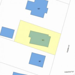 163 Cherry St, Newton MA 02465-1241 plot plan