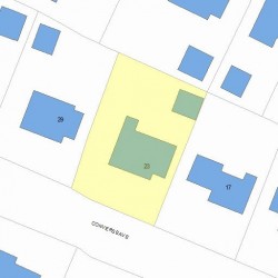 23 Converse Ave, Newton MA 02458-2503 plot plan