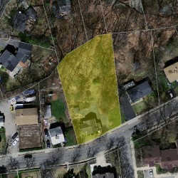 85 Thurston Rd, Newton MA  02464-1242 aerial view