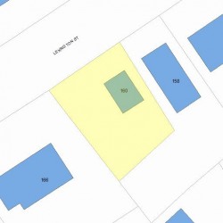 160 Lexington St, Newton MA  02466-1307 plot plan