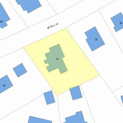 40 Sewall St, Newton MA  02465-2613 plot plan