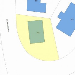 240 Country Club Rd, Newton MA 02459-3115 plot plan