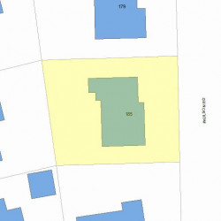 185 Paulson Rd, Newton MA 02468-1231 plot plan