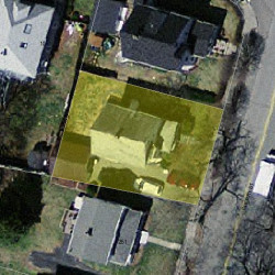 247 Cherry St, Newton MA  02465-1607 aerial view
