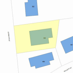 388 Lexington St, Newton MA 02466-1526 plot plan