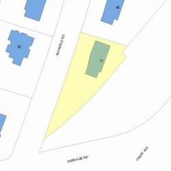 54 Avondale Rd, Newton MA 02459-1619 plot plan