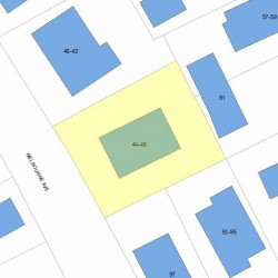 46 Melbourne Ave, Newton MA 02460-1222 plot plan
