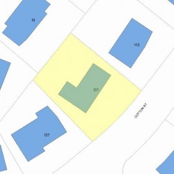 121 Cotton St, Newton MA 02458-2639 plot plan