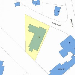 20 Kinmonth Rd, Newton MA 02468-1518 plot plan