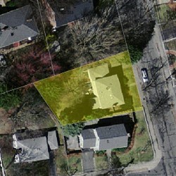 47 Harvard St, Newton MA 02460-2022 aerial view