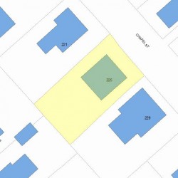 225 Chapel St, Newton MA  02458-1309 plot plan