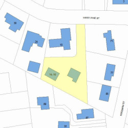 14 Pine St, Newton MA  02465-1417 plot plan