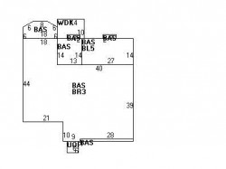 102 Adeline Rd, Newton MA  02459-2705 floor plan