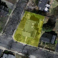 214 Adams Ave, Newton MA  02465-1503 aerial view