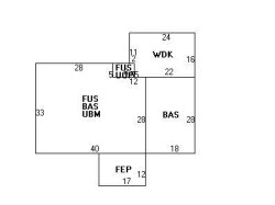 607 Watertown St, Newton MA 02460-1351 floor plan