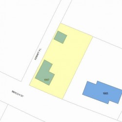 1997 Beacon St, Newton MA  02468-1438 plot plan